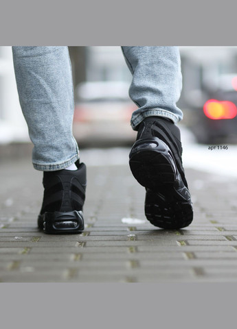 Черные зимние зимние кроссовки hight black Stilli Air Max 95