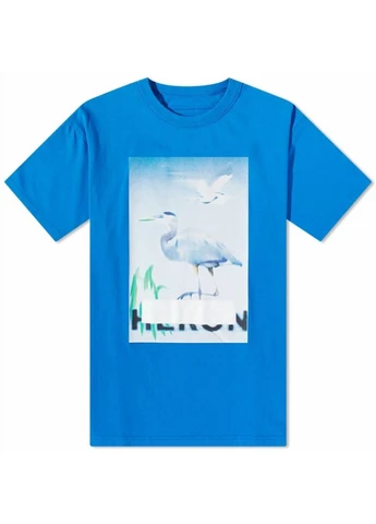 Синяя футболка censored tee blue hmaa032s23jer0024540 HERON PRESTON