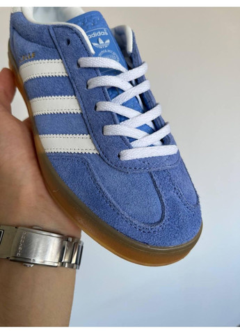 Білі Осінні кросівки чоловічі adidas gazelle indior shoes blue адідас газель No Brand