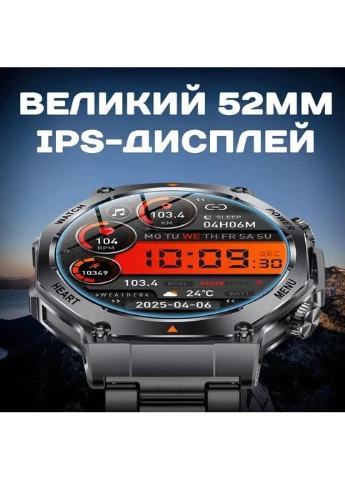 Умные часы Smart Mevaden Ultra 390x390 IPS Сталь 52,8х13,6 см Каучуковый черный No Brand (401961749)