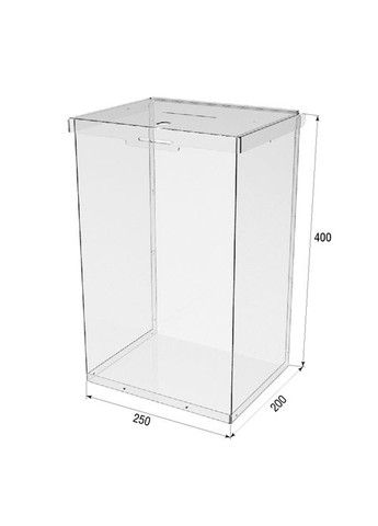 Ящик с замком для пожертвований и сбора денег 250x200x400. Объем 20 литров Ekostar (370948842)