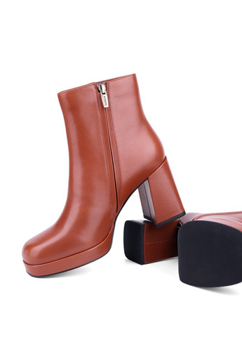 Осенние женские ботинки 271-1501 коричневый кожа Attizzare