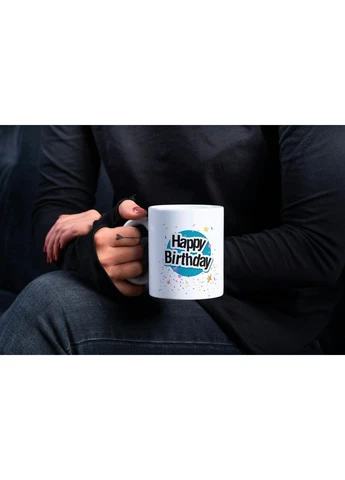 Кружка с принтом Happy Birthday 330 мл Белая kr0419 No Brand (402387736)