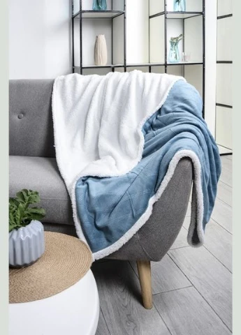 Одеяло демисезонное евро полиэстер Plush hugs Silver blue (1226К) Soho (280942237)