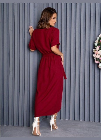 Бордовое повседневный женские платья 13936 ISSA PLUS
