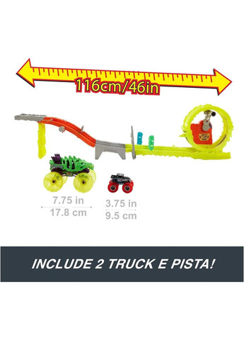 Трек Power Smashers Monster Trucks Монстр-трак Заряджай і переслідуй Ультра гонки (HXT05) Hot Wheels (369156412)