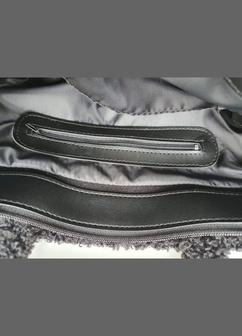 Женская меховая сумка-шопер Rami mod 2 черного цвета искусственный мех и экокожа JUGO rami 2 (288577282)