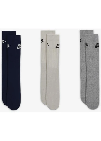 Комбіновані шкарпетки everyday essential cr різнокольорові (3 пари) dx5025-903 Nike (403466759)