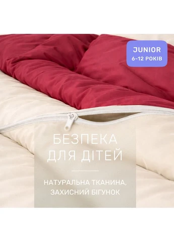Комплект постільної білизни Сатин JUNIOR 0847 + 0840 Ruby Полуторний Євро Mirson (399960349)