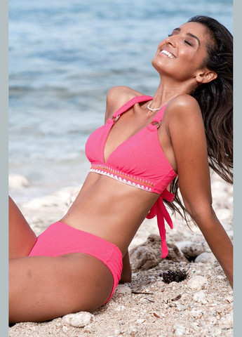 Розовые купальные трусики однотонные CUPSHE