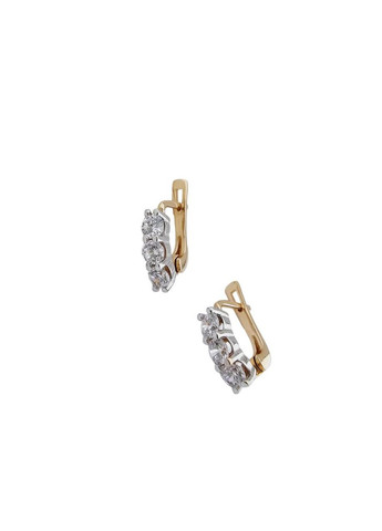 Золоті жіночі сережки з цирконієм SOVA 2191207101-1с SOVA jewelry house (354700228)