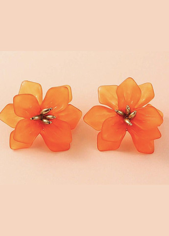 Серьги гвоздики крупные акриловые цветы No Brand (342116492)