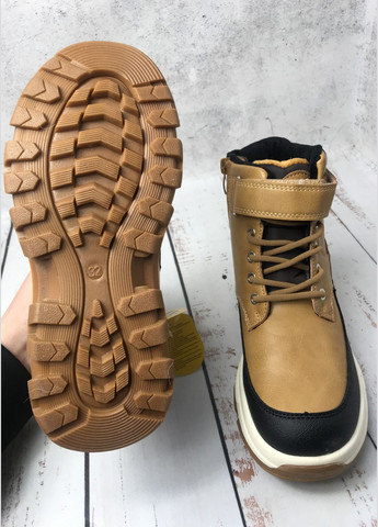 Коричневые повседневные, кэжуал зимние ботинки зимние детские на мальчика коричневый (1025) Clibee