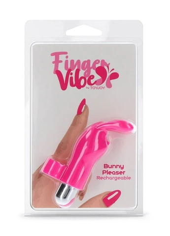 Вібратор на палець для клітора у вигляді рожевого кролика Bunny Pleaser Toy Joy (386439082)
