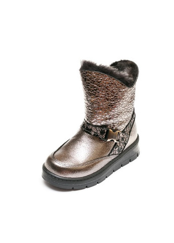Детские бронзовые зимние ботинки для девочки