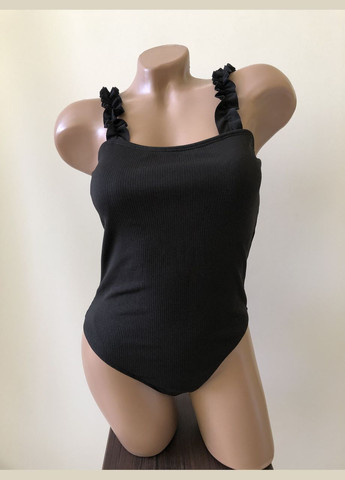 Черный летний женский сплошной купальник. No Brand