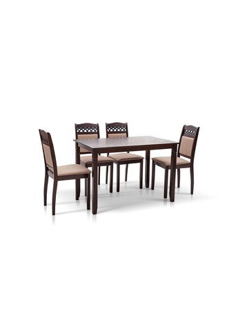 Комплект кухонний Стіл + 4 стільці BROADWAY (Горіх Темний) 857502-02 857502 Comfort Line (355467868)