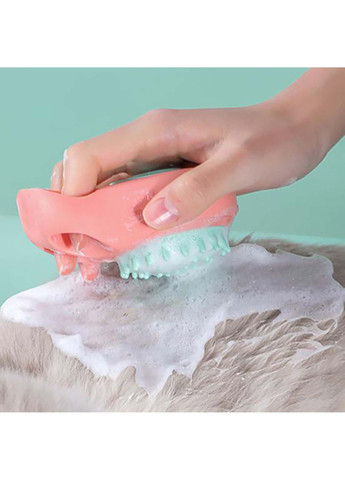 Силіконова масажна щітка з дозатором для шампуню для купання домашніх тварин DanMenQing (332786743)
