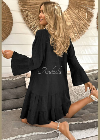 Чорна кежуал сукня No Brand однотонна