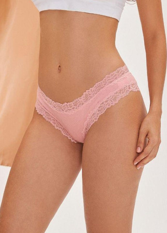 Женские хлопчатобумажные трусики бразилианы с кружевом Comfort Autumn (1388-42-01) Finetoo (302859475)