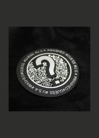 Нашивка з акриловим камінням "Знак питання" d = чорного кольору з срібним камінням (520) No Brand (335811106)