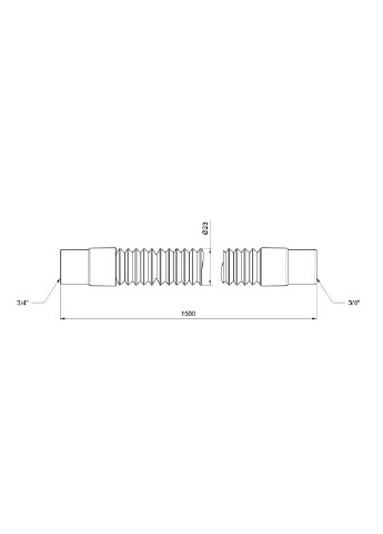 Шланг слив Standart для стиральной машины 150 см SD096W150 Thermo Alliance (400381915)
