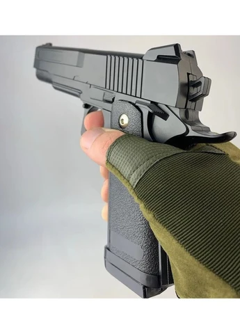 Дитячий пістолет COLT Browning M1911 V19 метал, стріляє кульками 6 мм Чорний Vigor (360544470)