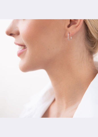 Сережки - пусети Еліс в сріблі 122990 Oniks (264023695)