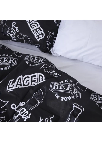 Комплект постельного белья Бязь 17-0510 Beer Bar blac Евро Mirson (398961768)