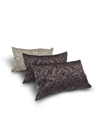 Комплект декоративних подушок Plants 56х34см 3шт коричневий і шоколадний (п_0826) Firanka Damask (369749966)
