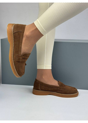 VIKA 513 Лоферы Замшевые Рыжие светло-коричневый з натуральная замша, турция — демисезон (372384871)