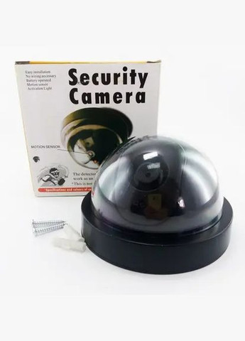 Муляж купольной камеры видеонаблюдения с красным диодом CAMERA BALL 6688 Черный UKC (313109990)