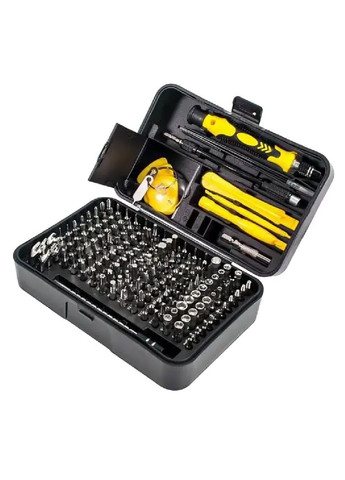 Набір інструментів у пластиковому кейсі для ремонту розбирання мобільних телефонів комп'ютерів 170 штук (479738-Prob) Жовтий Unbranded (323056031)