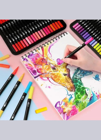 Акварельные скетч-маркеры двусторонние 80 маркеров Color pencil Набор юного художника с сумкой для рисования No Brand (319712682)