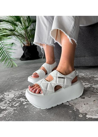 Белые женские босоножки на платформе 1627 белые Ailaifa