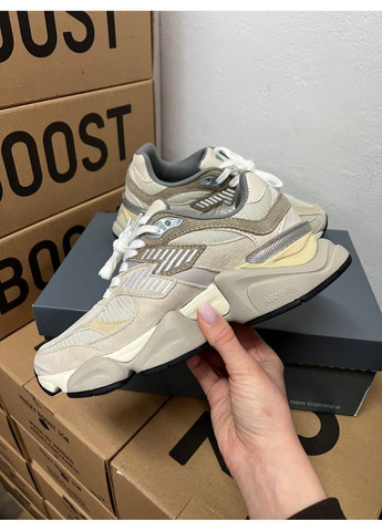 Бежевые всесезонные кроссовки new balance 9060 sea salt No Brand