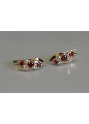 Сережки срібні з золотими вставками (пластинами) Silver Style (367112970)