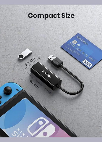 Адаптер USB 3.0 Gigabit Ethernet Adapter (Black) Ugreen (315029569)
