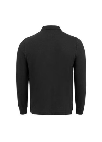 Чоловічий лонгслів Lee Cooper однотонний чорний кежуали піке