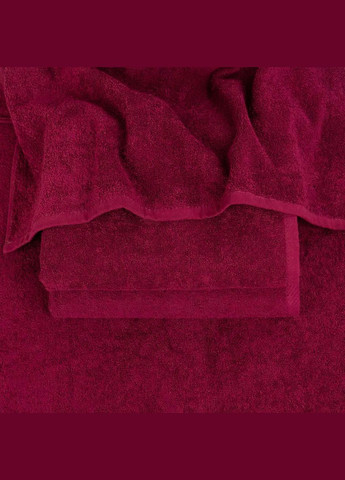 GM Textile набор махровых полотенец 2шт 50х90см, 70х140см 400г/м2 () бордовый производство -