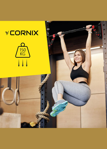 Турник раздвижной Elite+ Black/Red Cornix XR-0295 (315348834)