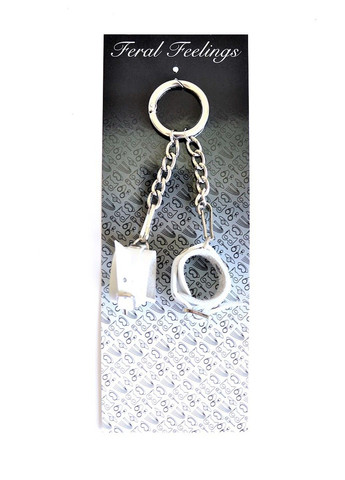 Брелок Наручники с пряжкой Белый Feral Feelings (298473555)