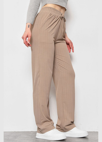 Штани жіночі розкльошені бежевого кольору Let's Shop (289456959)
