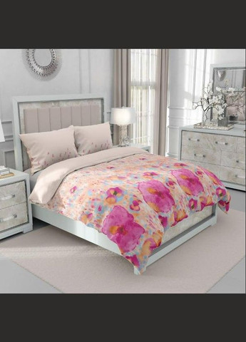 Микрофибровое постельное белье принт цветы Полуторный 150x210 см (МP-0137) No Brand (306633972)