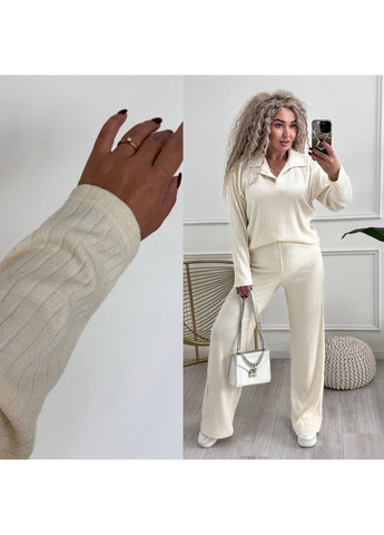 Костюм з королівської ангори у широкий рубчик,кофта оверсайз та штани палаццо Україна (365958163)