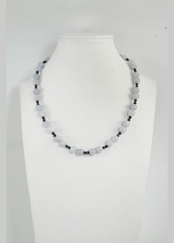 Эксклюзивные бусы "Ява" Аквамарин сфера, Турмалин черный грань Fursa fashion (322313881)