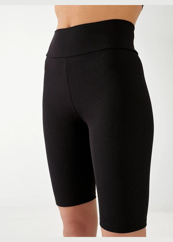 Жіночі велосипедки чорні, рубчик, відмінної якості No Brand (332808913)