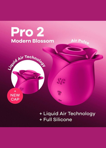 Вакуумный клиторальный стимулятор Pro 2 Modern Blossom, технология Liquid Air Satisfyer (297588110)