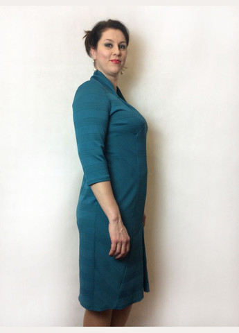 Бірюзова ділова бірюзове ошатне плаття з декольте п77 2 Льва