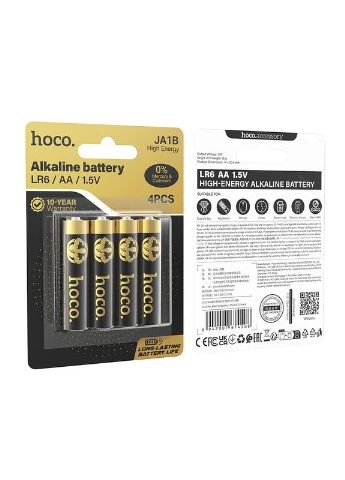 Батарейка AA alkaline battery LR6(4PCS) (6942007674508) Hoco JA1B (377560340)